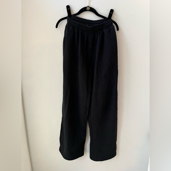 🖤RARE SKIMS BOYFRIEND FLEECE PANTS SWEATPANTS IN ONYX XS S - Picture 5 of 6